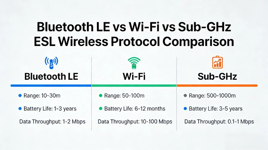 Bluetooth ni Wi-Fi ni Sub-GHz Elektɔriki tabali taamasiyɛn